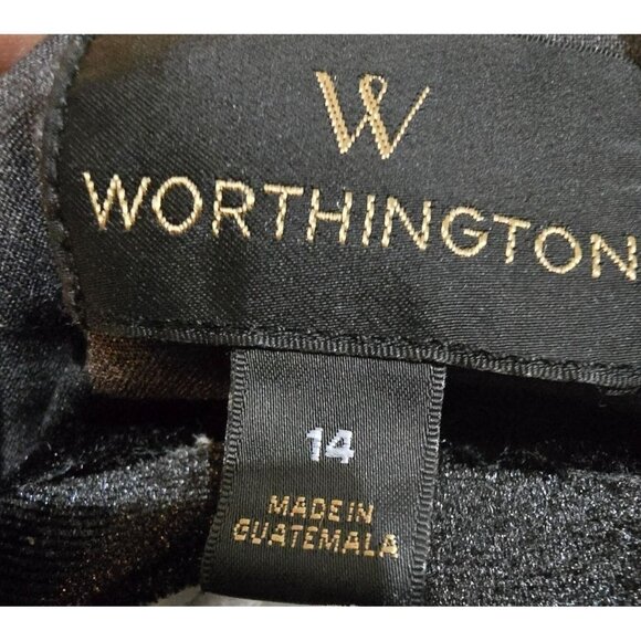 Wool blend Worthington Womens Dark Gray Blazer & Skirt Set Size 14 - Picture 2 of 6